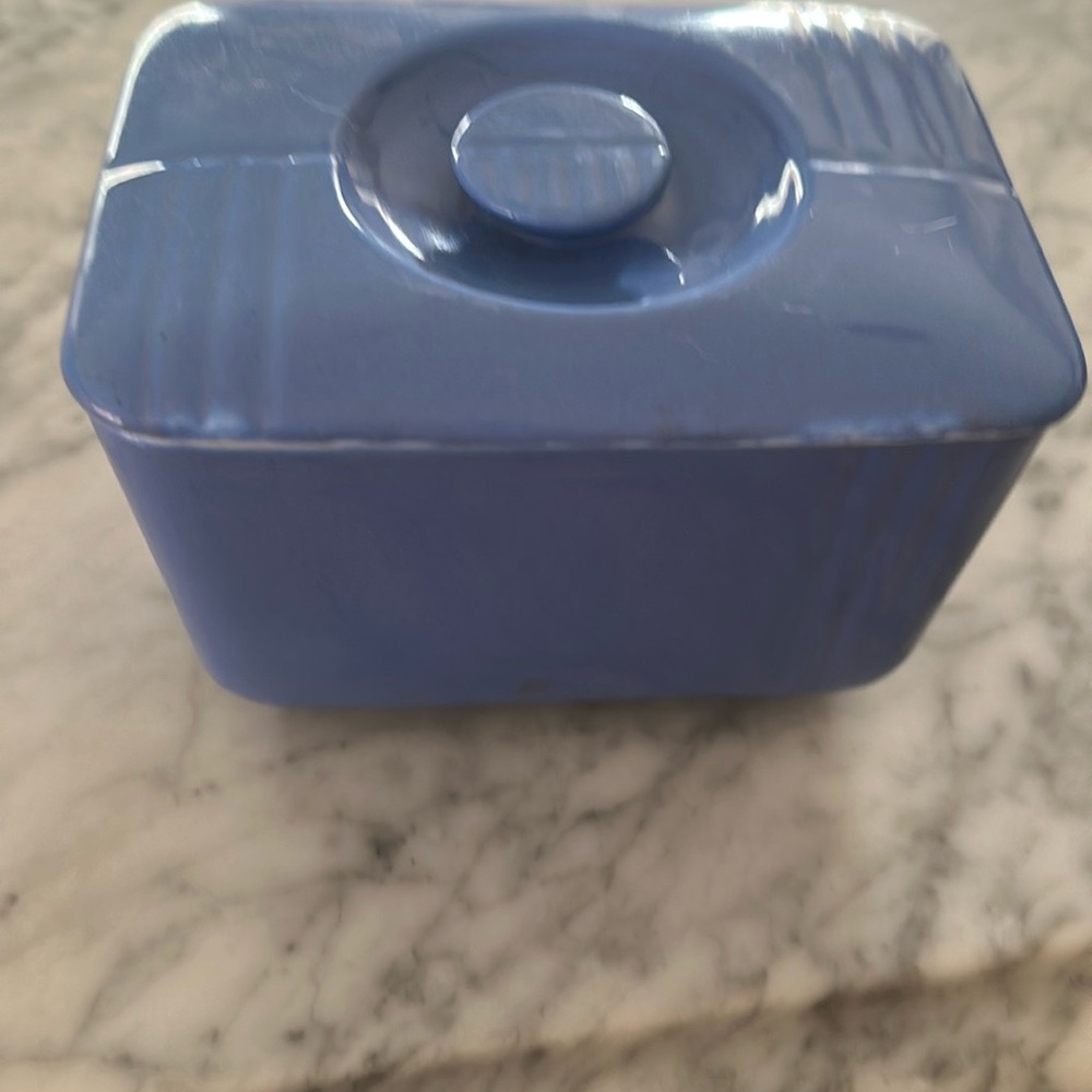 Westinghouse by the Hall China Company Vintage Periwinkle Blue Covered Dish